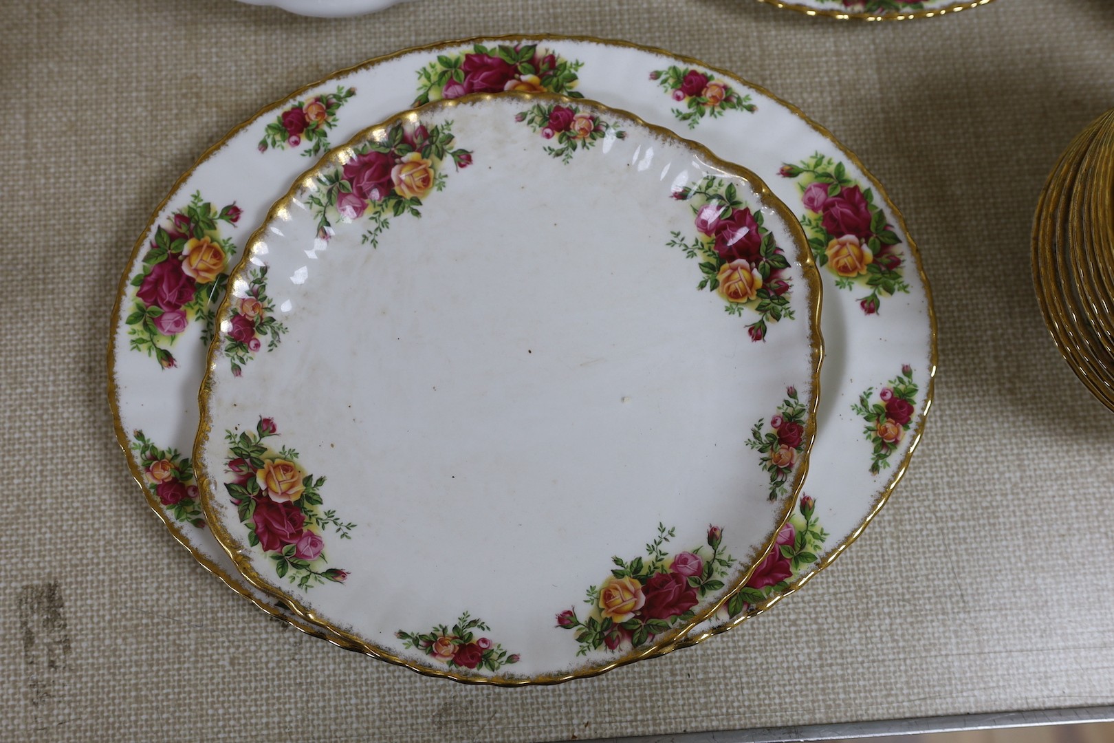 A large quantity of Royal Albert Old Country Rose dinner and tea wares